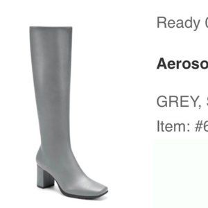 AEROSOLES MICAH GREY TALL BOOTS NWT
